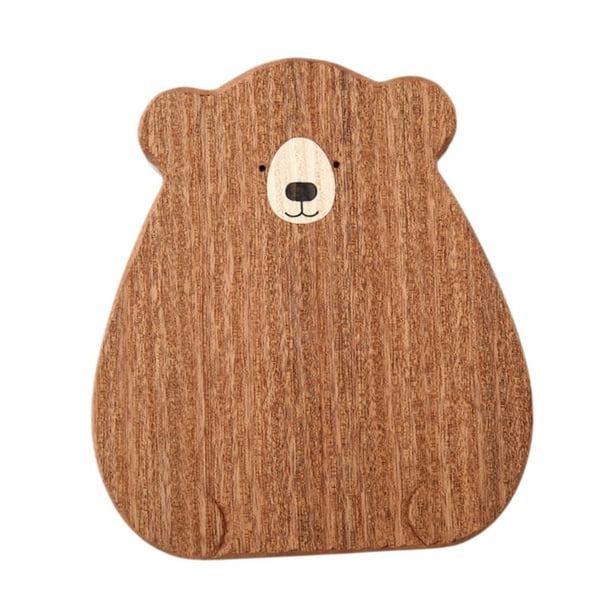 Plato de madera con forma de oso, accesorio de cocina, bandeja de oso para regalo de boda o cumpleaños Bebé oso