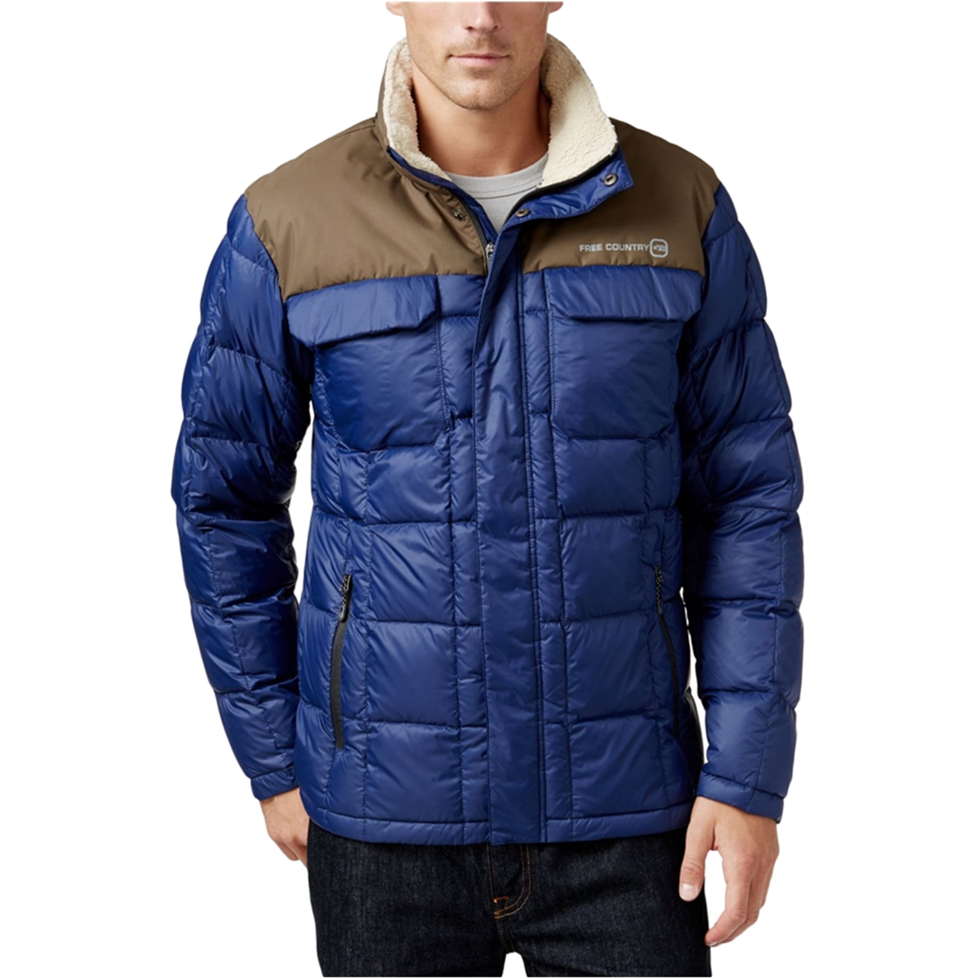 Free Country Mens Down Puffer Jacket, Blue, XX-Large - Walmart.com