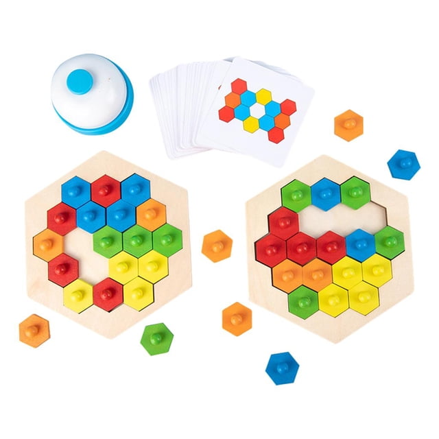 Bloques de construcción de rompecabezas 3D para niños de 4 a 8 años, juego de inteligencia lógica, juguete Montessori para rompecabezas de pensamiento