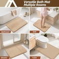thumbnail image 5 of Bath Rugs for Bathroom Extra Thick - Anti-Slip Bath Mats Soft Plush Yarn Shaggy 100% Strong Mirco Polyeste Mat Living Room Bedroom Mat Floor Water Absorbent(Beige,24x48 - Inches), 5 of 6