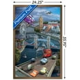thumbnail image 3 of Disney Pixar Cars 2 - Triptych 2 Wall Poster, 22.375" x 34", Framed, 3 of 3