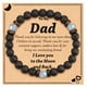 thumbnail image 2 of Pulsera elástica de piedra de lava y turmalina negra natural para el Día del Padre, novio y, 2 of 2