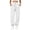 White 16, variant on Karymi Biker Shorts Women Vertical Seam Jogger Sweatpants, Adjustable Drawstring Elastic Waist, Side Pockets, Elastic Ankle Cuffs Loose Fit Solid Trousers