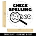 thumbnail image 2 of Check Spelling Magnifying Glass Teacher Student Rubber Stamp for Scrapbooking Crafting Stamping - Medium 1 Inch, 2 of 7