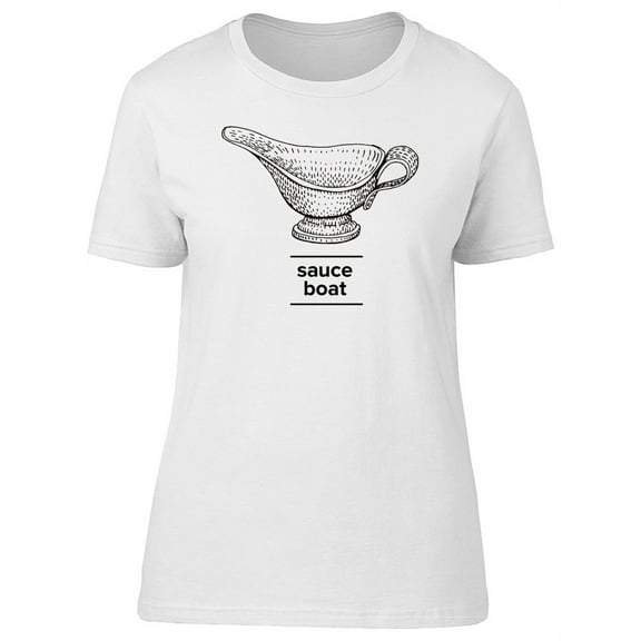 Cool Sauce Boat Sketch T-Shirt Women -Image by Shutterstock, Female Small