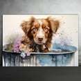 thumbnail image 2 of Nova Scotia Duck Tolling Retriever Dog Canvas Bathroom Décor - Unique Bath Wall Decor - Modern Canvas Bathroom Wall Art - Room Decor - Bathroom Decorations - Restroom Sign - Wall decor living room, 2 of 4