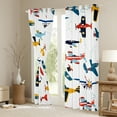 thumbnail image 3 of Homewish Teens Aicrafts Black Out Curtains,Cartoon Colorful Airplanes Curtains Pack of 2 (42x63 Each),Yellow White Orange Bedroom Curtains For Boys Kids,Ultra Soft Home Decor, 3 of 6