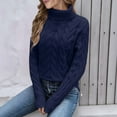 thumbnail image 2 of Wdgfv Women's Oversized Cashmere Crewneck Pullover Sweater Elegant High Neck Knitted Pullover Winter Turtleneck Top for Women Cozy Soft Loose Fit Casual, 2 of 8
