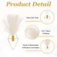 thumbnail image 3 of Uxcell 4 Pcs Wall Decor Metal Gold Wall Art Hanging Planters with Artificial Pampas, Wall-mounted Decor Metal for Display Artwork Plant Hanging Living Room Bedroom, Beige (Diamonds), 3 of 7