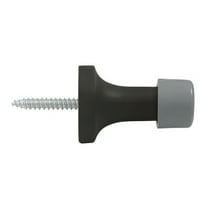 BDS125U10B 1-1/2" Baseboard Door Bumper, Solid Brass, Oil Rubbed Bronze Finish