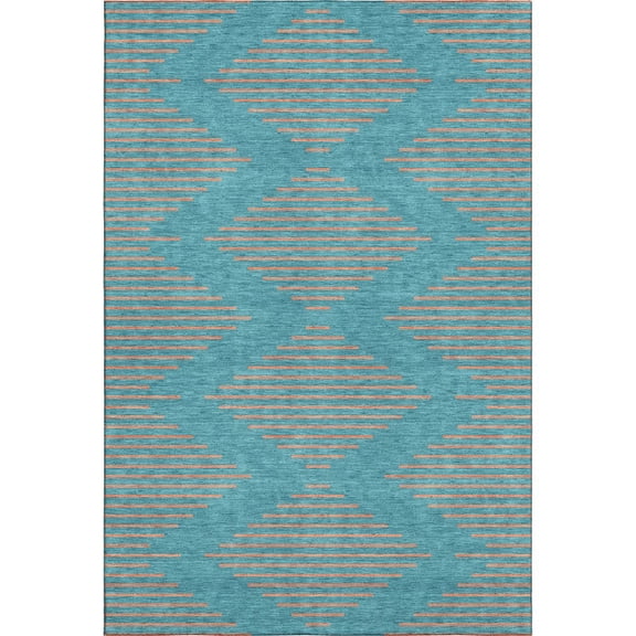 Dalyn Rugs Premium Machine Washable Mayfield AMF1017 Teal 3' x 5' Rug
