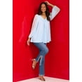 thumbnail image 5 of Roaman's Women's Plus Size Invisible Stretch Rhinestone-Detail Split Flare-Leg Jean, 5 of 5