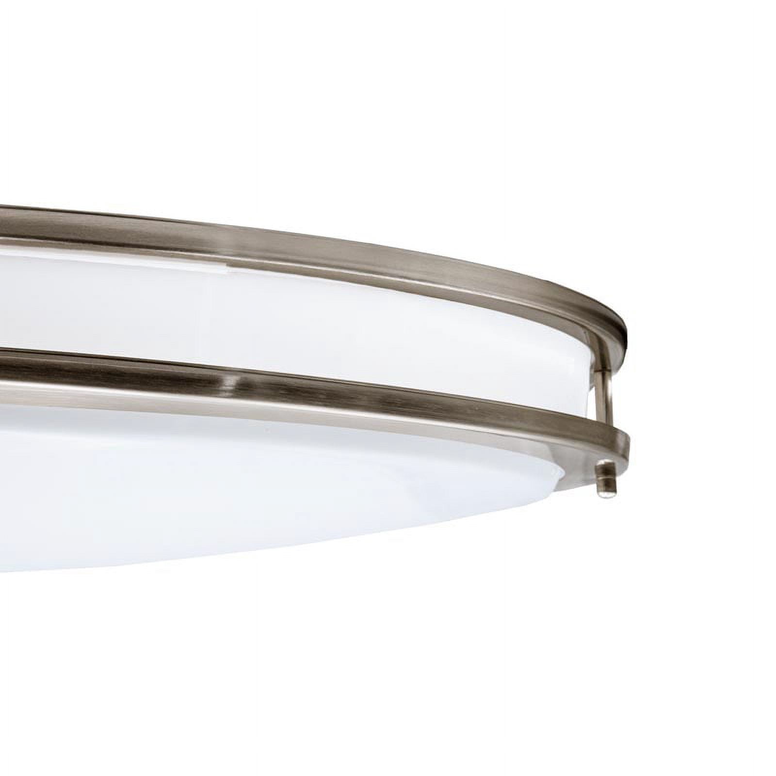Maxxima 32” 3 CCT Oval Satin Nickel LED Ceiling Mount Light Fixture, Color Selectable 3000K-5000K, 5500 Lumens, Dimmable