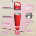 thumbnail image 2 of 20oz Stainless Steel Protein Shaker Bottle, Vacuum Insulated Gym Mixer Cup with Powder Storage Compartment, 2 of 9