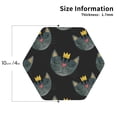 thumbnail image 2 of Yiaed Faces Of The Cat Print Leather Coasters for Drinks - Cup Coasters Coffee Table Kitchen Table Bar, Home & Office Gifts Handmade Drink Coasters-Hexagon, 2 of 6