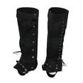 thumbnail image 2 of Pirate Boot Covers Medieval Gaiters Leg Guards PU Leather Vintage Design for Men Halloween Cosplay Costume, 2 of 9