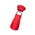 thumbnail image 1 of maskred Kids Apron Chef Hat Set Adjustable Bib Front Pocket for Crafting Baking Red L, 1 of 9