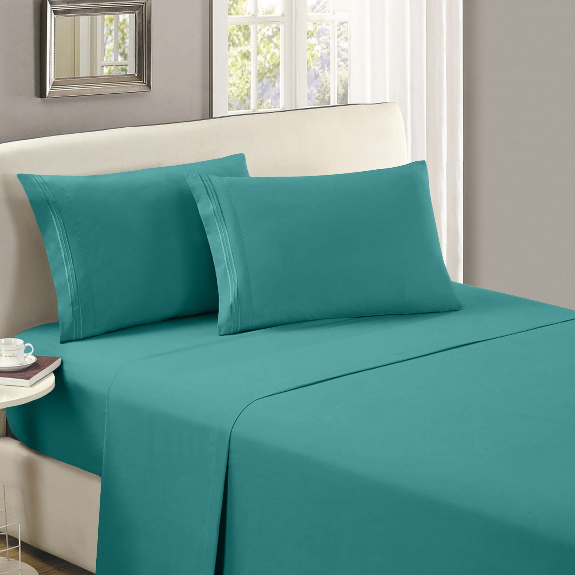 Mellanni Full Flat Sheet Only Iconic Collection Bedding Sheets Hotel Luxury Soft Cooling Top
