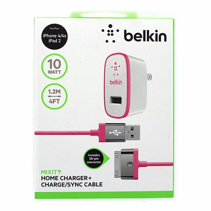 Belkin 2.1 Amp Mixit Wall Charger and Cable for Apple iPhone 4 4S Pink