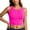 Hot Pink, variant on Bathing Suit for women Breathable Solid Color Tankini Top Comfortable Athletic Swim Shirt Sun Protection Swimwear for Pool and Water Activities
