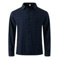 thumbnail image 3 of lcziwo Sales Today Clearance Long Sleeve Shirts for Men Business Casual Dress Shirts Regular Fit Work T-Shirts Solid Color Button Down Textured Shirts Vacation Tops, 3 of 9