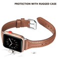 thumbnail image 3 of Correas de cuero compatibles con Apple Watch 38 mm-40 mm / 42 mm-44 mm, correa de cuero de grano superior pulsera delgada y delgada para iWatch Series 5/4/3/2/1 Adepaton 2033273-5, 3 of 9