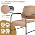 thumbnail image 6 of JOYURE 3 Pieces Outdoor Patio Furniture Set,All-weather Wicker Rattan Bistro Set with Coffee Table and Cushions for Yard,Garden,Balcony,Beige, 6 of 8