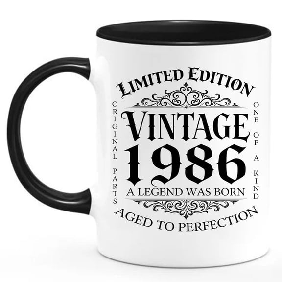 40th Birthday Gifts for Men Women - 40th Birthday Decorations for Men - Vintage 1986 Coffee Mug - Born in 1986 Present Ideas - Turning Forty Gift For Dad, Mom, Uncle