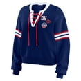 thumbnail image 2 of Women's WEAR by Erin Andrews Royal New York Giants Lace-Up Pullover Sweatshirt, 2 of 4