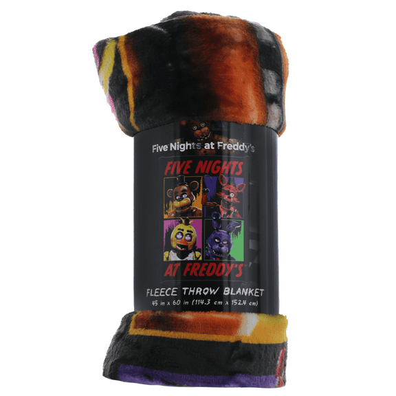 Five Nights at Freddy's Plush Fleece Throw Blanket, 45" X 60", for Teens and Adults