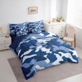 thumbnail image 3 of Homewish Abstract Camouflage Twin Bedding Sets 7-Piece for Kids Children Teens,Blue White Bedding Comforter Set Microfiber,Geometric Camo Breathable Sheet Sets,Luxury Bedroom Decor,Reversible, 3 of 8