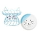 thumbnail image 1 of Comedero para perros y gatos, para comer y beber, elevado B azul, 1 of 9