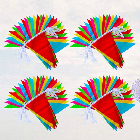YOSADIER Party Pendant Banner Assorted Color Polyester 4Pcs 1575x9.8x0.04In