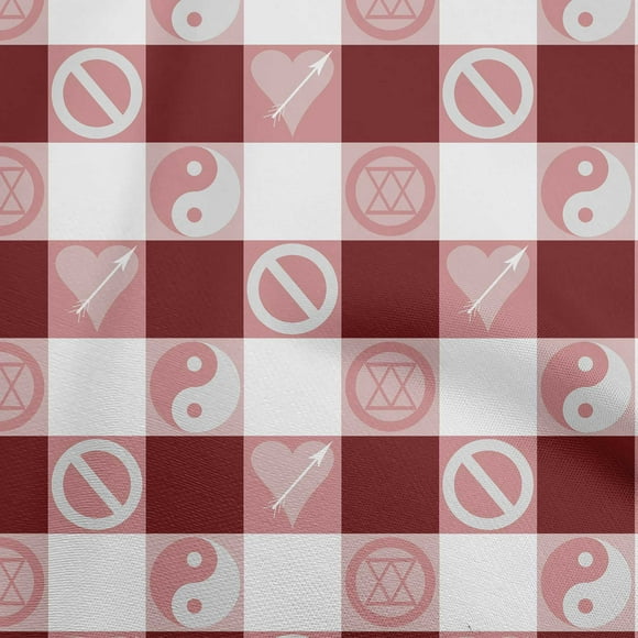 oneOone Polyester Spandex Maroon Fabric Dress Material Fabric Print Fabric By The Yard 56 Inch Wide