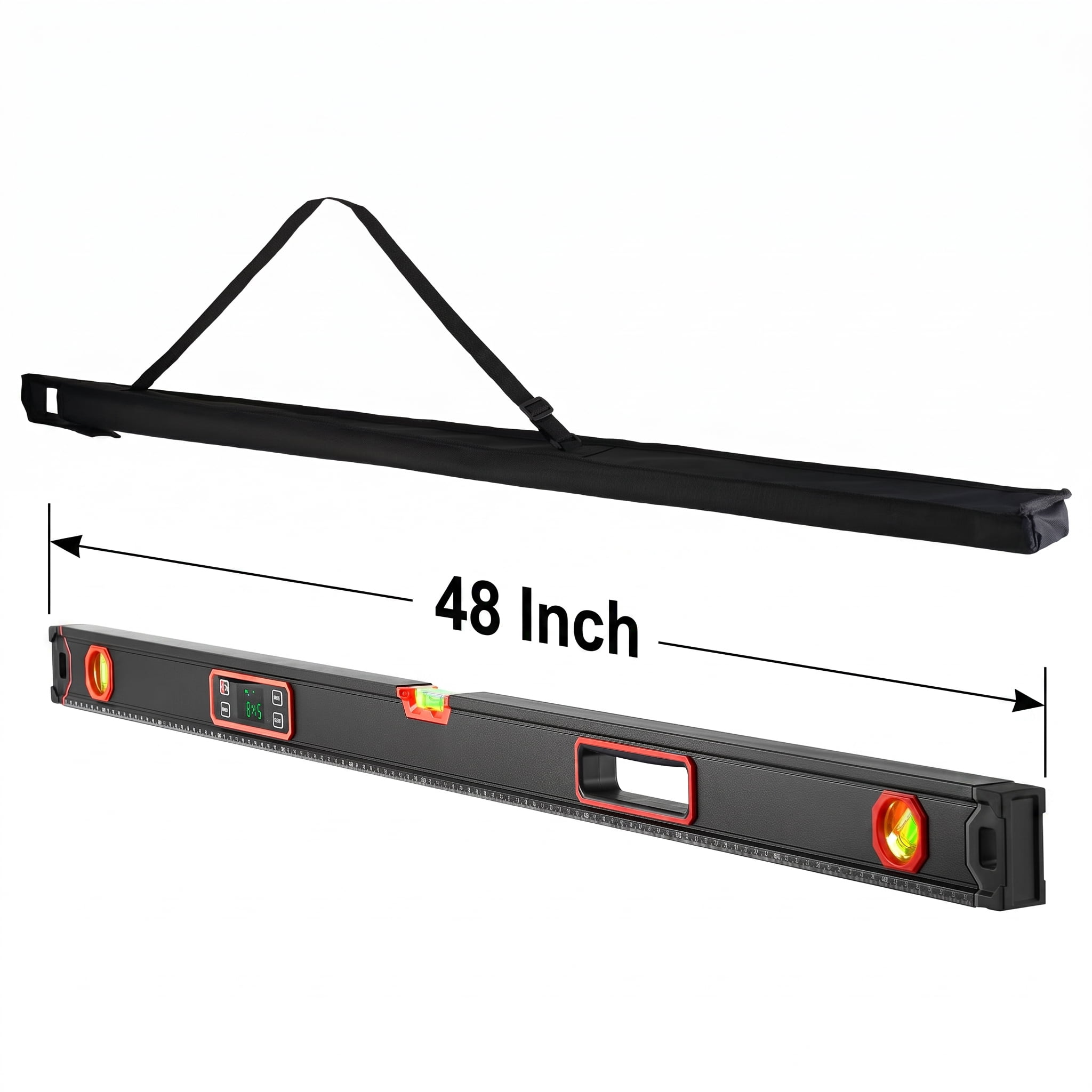 Digital Level 48 Inch Magnetic Electronic Level with LED Backlit Display 360° Electronic Leveler Tool IP54 Rating for Construction Carpentry