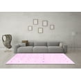 thumbnail image 3 of Ahgly Company Indoor Round Solid Pink Modern Area Rugs, 3' Round, 3 of 4