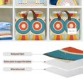 thumbnail image 4 of Yayeee Foldable Storage Basket for Shelves with Handles Set of 2 Waterproof Cloth Bins, Colorful Circles, 4 of 7