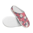 thumbnail image 3 of Goofa Rose Flowers Print Womens Mens Cotton Lightweight House Slippers , Washable Home Slippers,Indoor Comfy Bedroom Cozy Slippers-37/38, 3 of 7