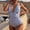 Blue, variant on Swimming Women Swimwears Women Piece Tennis Swimsuits with Front Hollow Monokini Bathing Suit for Beach Green S