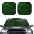 thumbnail image 2 of Fotbe Green Sparkling Juego de 2 Piezas de Parasoles para Parabrisas | Bloqueador Solar para Auto | Accesorios Plegables para Protección Solar Interior-Small, 2 of 6