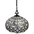 thumbnail image 3 of Amora Lighting  AM295HL16 Tiffany Style White Hanging Lamp White Bronze, 3 of 5