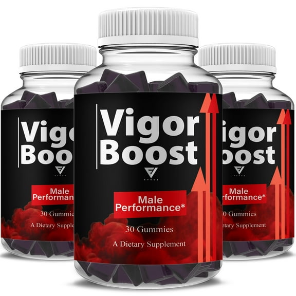 (3 Pack) Vigor Boost Performance Gummies, VigorBoost Premium Gummy (90 Gummies)