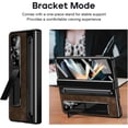 thumbnail image 3 of Case for Samsung Galaxy Z Fold 4 with Stylus & S Pen Holder, Kickstand Alloy CD Camera Protector Vintage Classic Leather Mil-Grade Protection Anti-Scratch Shockproof Protective Case, Coffee, 3 of 14