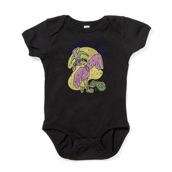 CafePress - Mardi Gras Flamingo Body Suit - Cute Infant Bodysuit Baby Romper - Size Newborn - 24 Months