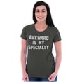 thumbnail image 4 of Awkward Specialty Funny Sarcastic Womens Slim Fit Graphic Tee Brisco Brands M, 4 of 5