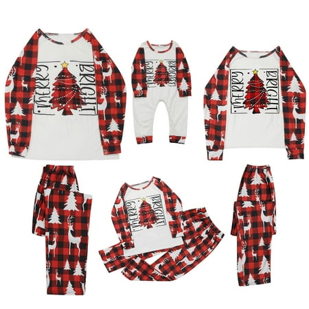

Christmas Pajamas for Family 2022 Funny Cute Graphic Pullover with Plaid Pants Holiday Xmas Family Matching Pjs Set Matching Family Outfits Pijamas Para Bebes