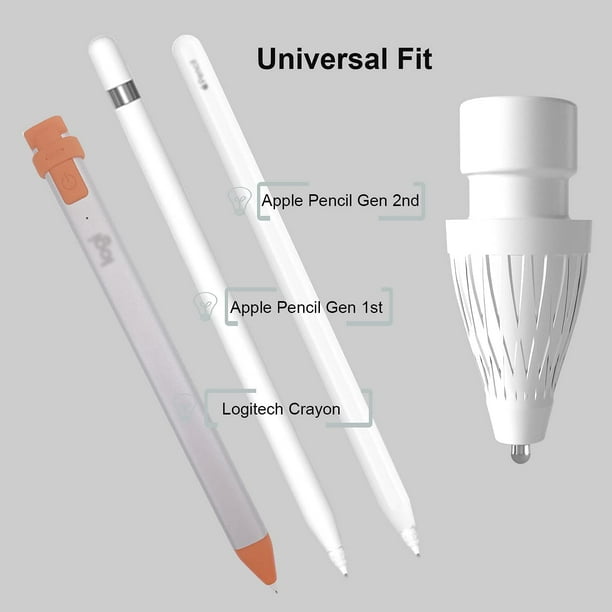 Lot de 2 Pointes de Crayon améliorées pour Apple Pencil - Pas d'usure -  Pointe Fine de contrôle précise - Compatible avec Apple Pencil 1ère  génération