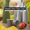 thumbnail image 3 of Exquisite 9 oz. Silver Disposable Paper Cups, 100 Count, 3 of 5