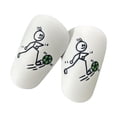 thumbnail image 4 of 1 par de mini espinilleras de fútbol, espinilleras compactas para entrenamiento de fútbol para niños Verde, 4 of 8