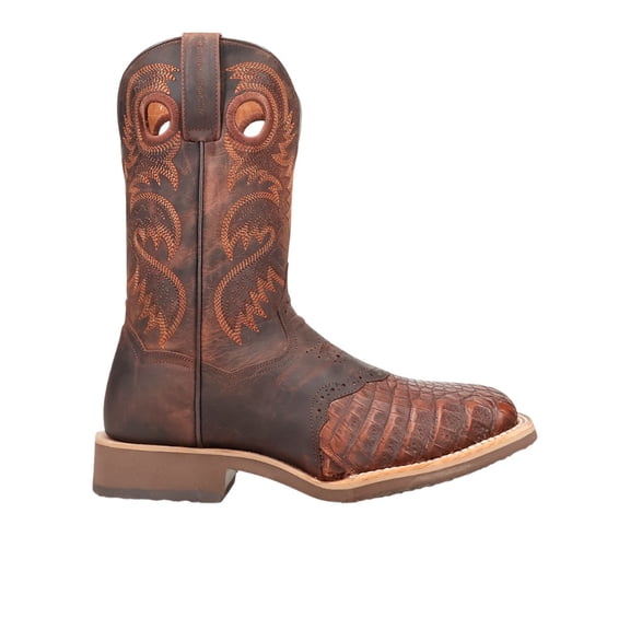 Dan Post Boots Mens Egan Embroidered Pull On Square Toe Cowboy Mid Calf D